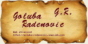 Goluba Radenović vizit kartica